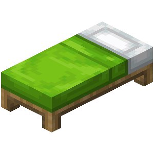 Lime Bed in Minecraft