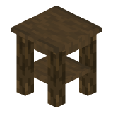 Dark Oak Square Table in Minecraft