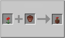 How to craft potted poppy in Minecraft
