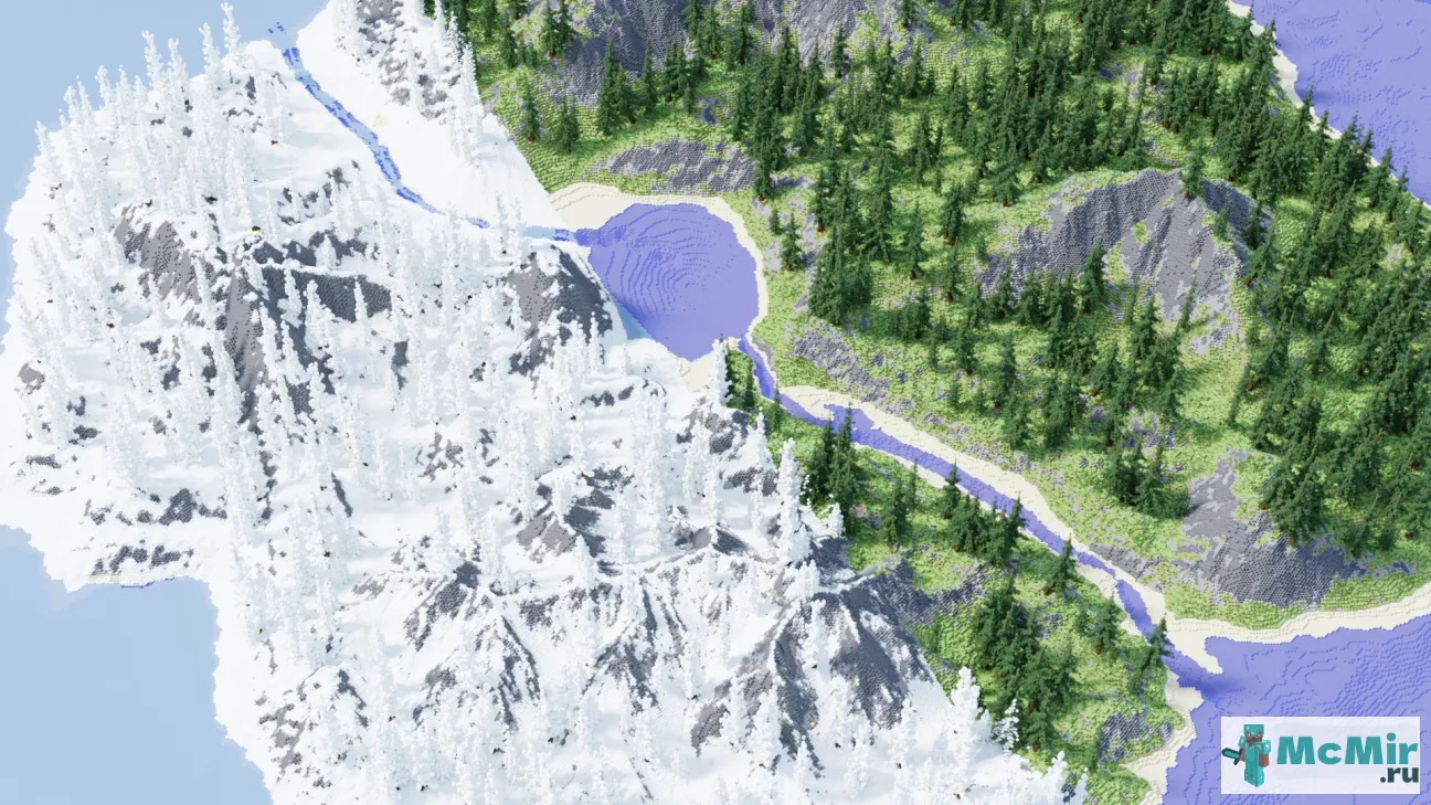 Карта Зимняя сказка | Скачать карту Майнкрафт: 1