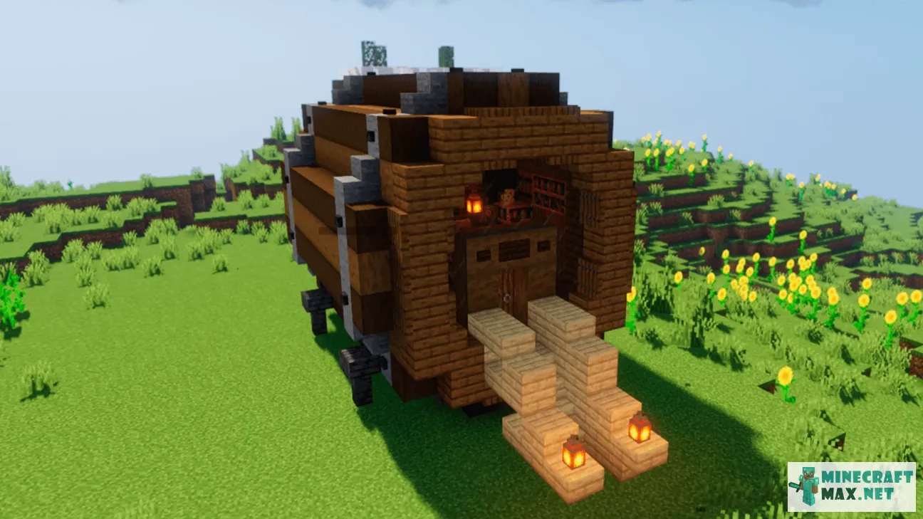 HOUSE IN A BARREL Minecraft  | Schematic | Download map for Minecraft: 1