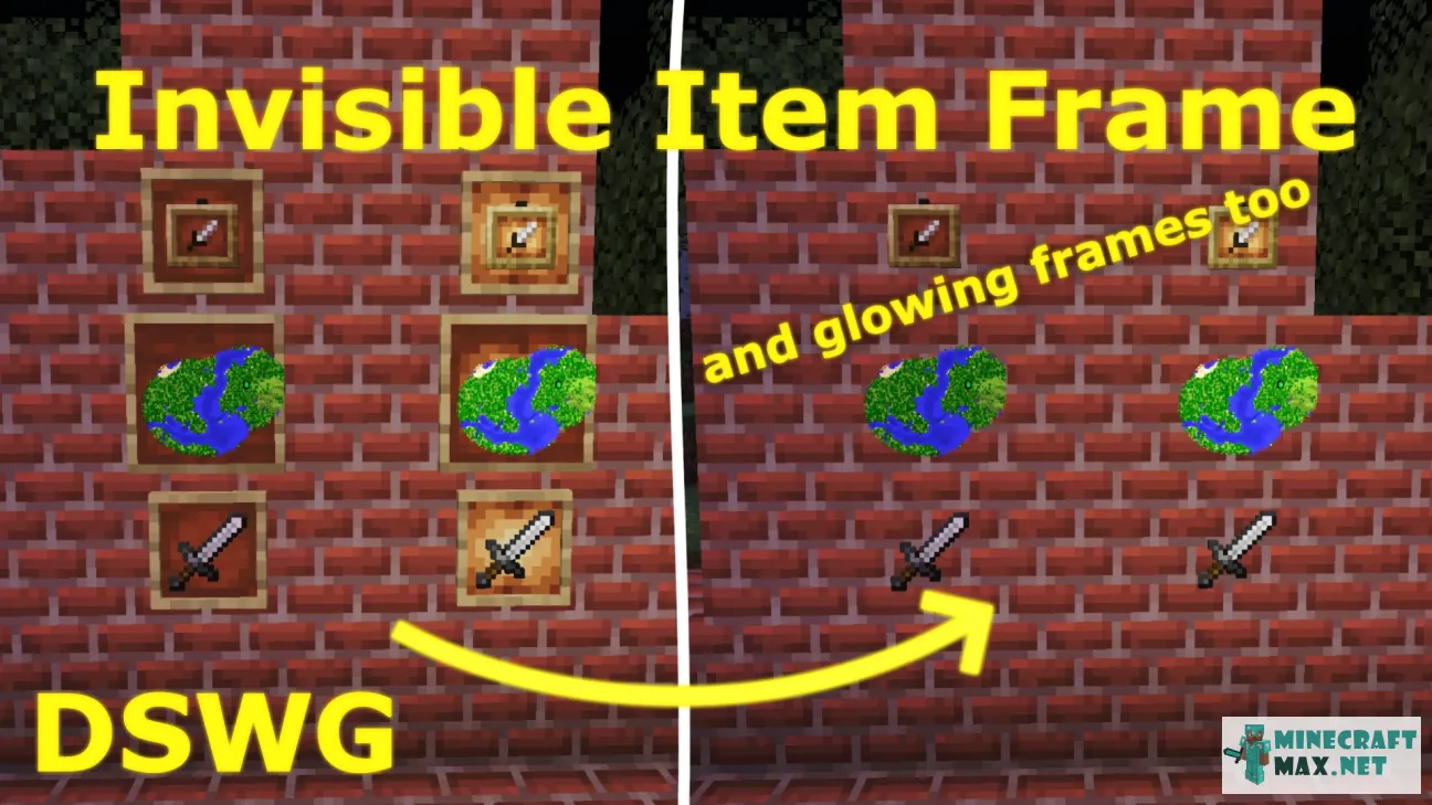 DSWG Invisible Item Frame 1.8 | Download texture for Minecraft: 1