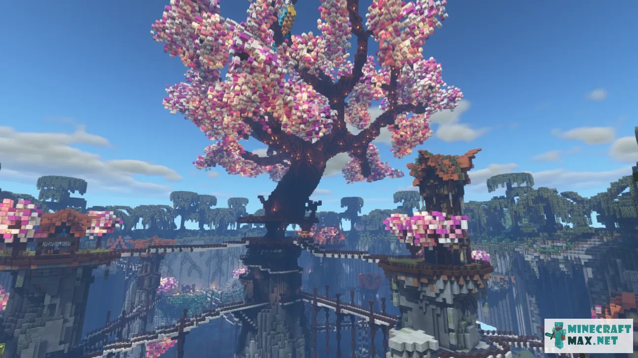 Cherryblossom tree spawn | Download map for Minecraft: 1