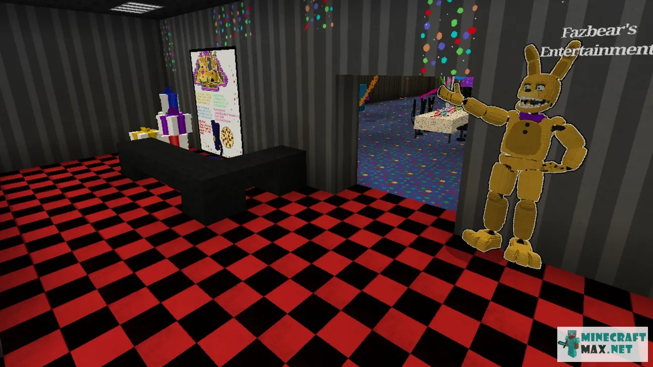 Fnaf 4 Minigame Map and Fredbears family diner Minecraft Map
