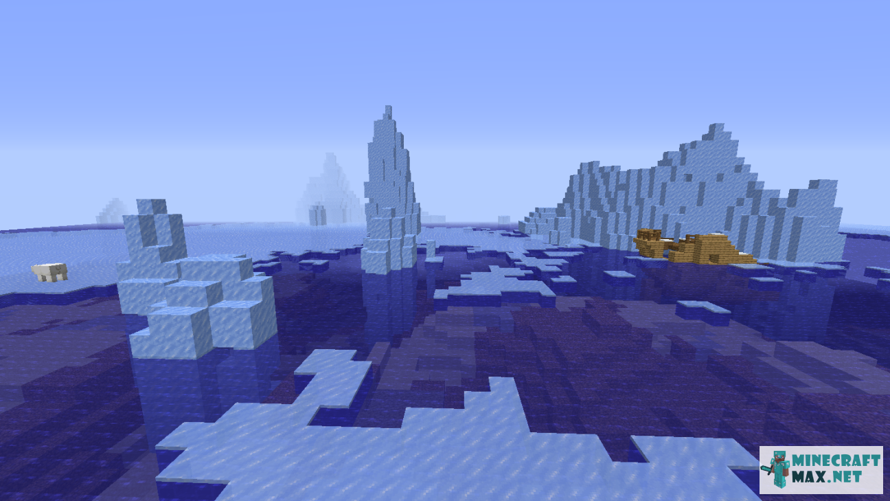 Затонувший корабль в майнкрафте. Биом океан в майнкрафт. Minecraft затонувший корабль. Замерзший океан майнкрафт.