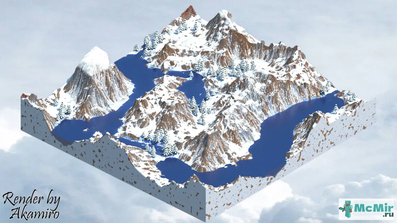 Карта Снежные горы | Скачать карту Майнкрафт: 1