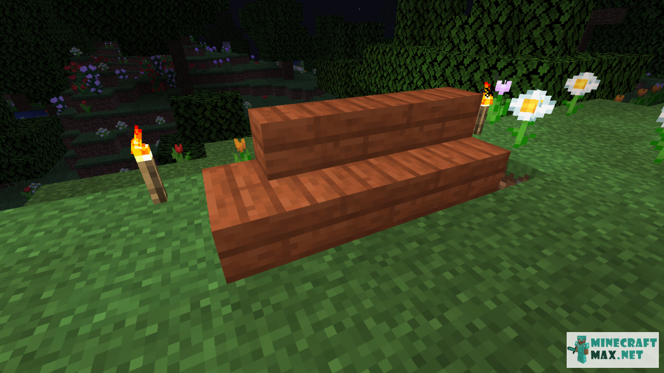 Acacia Stairs in Minecraft | Screenshot 1