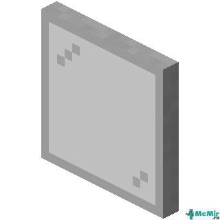 Светло-серая стеклянная панель в Майнкрафте