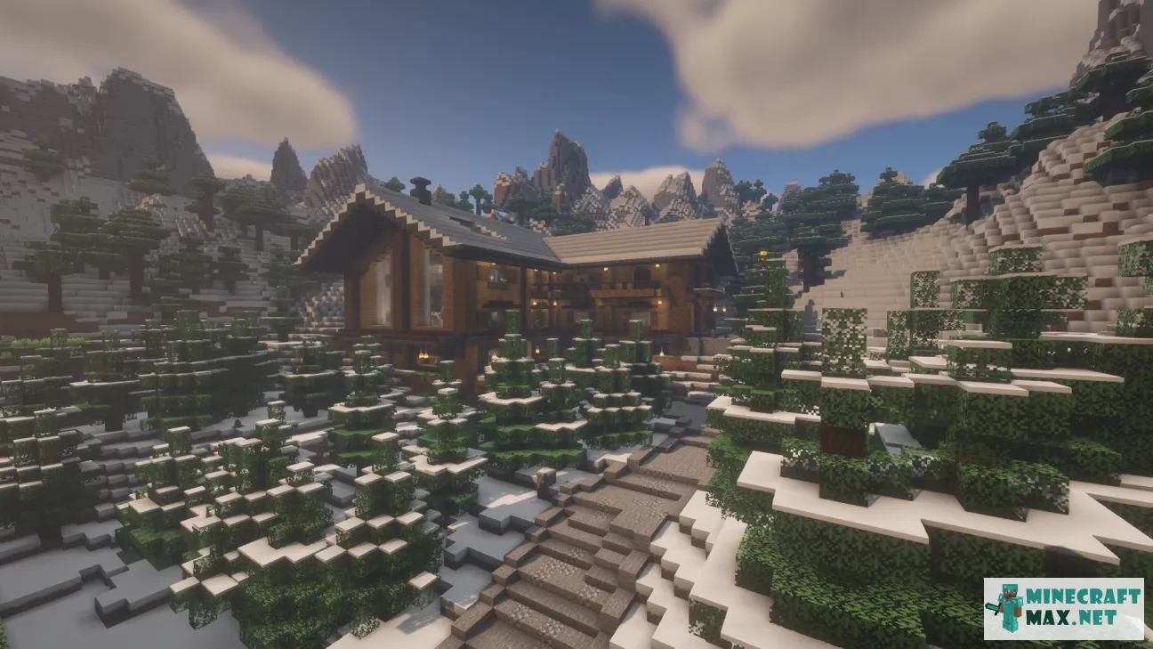 Christmas Modern Chalet | Download map for Minecraft: 1