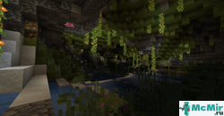 Заросшие пещеры в Майнкрафте