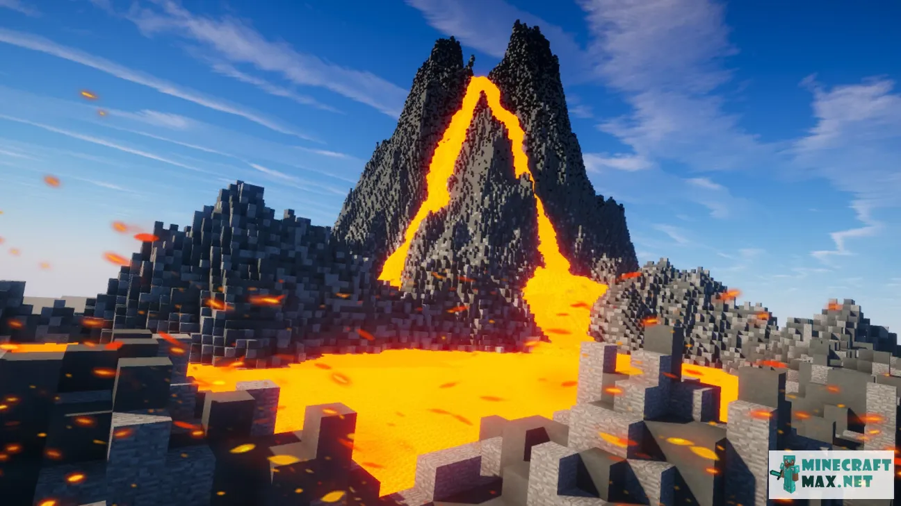 Large volcano | Download map for Minecraft: 1
