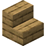 Как сделать дубовые ступеньки в Minecraft