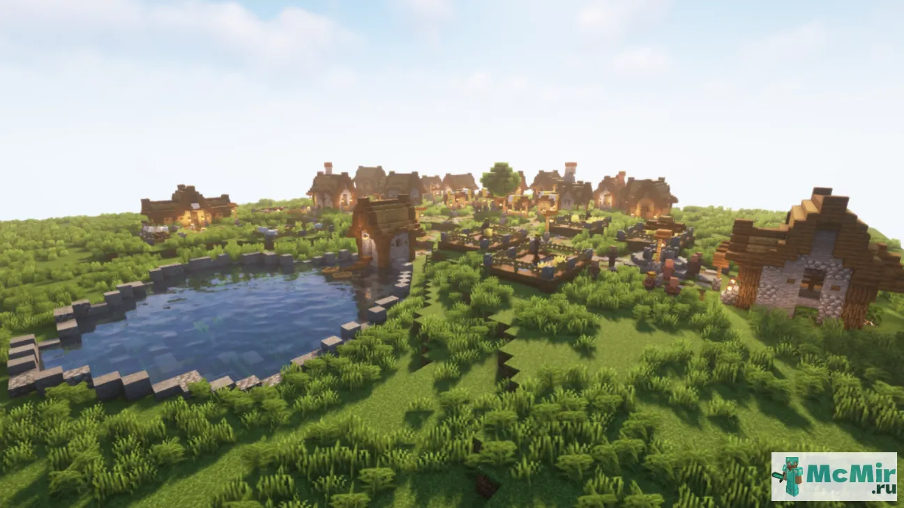 Карта Трансформация деревни на равнине | Скачать карту Майнкрафт: 1