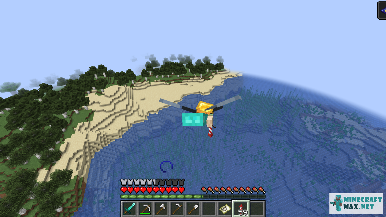 Quests Screenshot of a player in flight on elytra for Minecraft | Screenshot 10