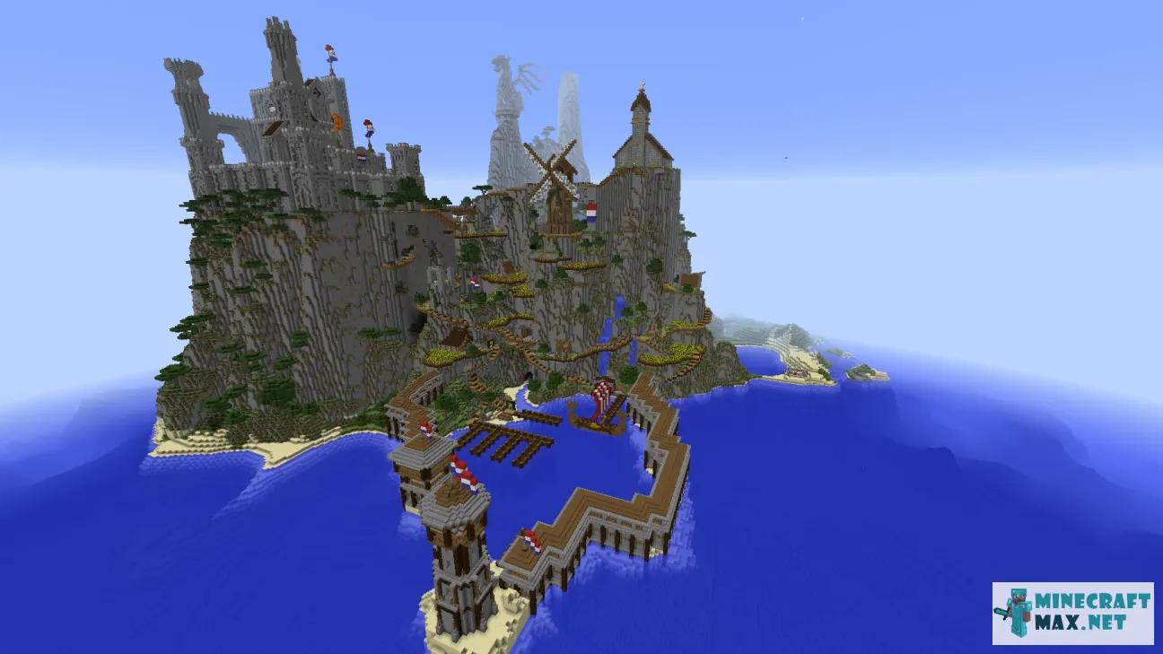 Medieval Mountain Village | Download map for Minecraft: 1