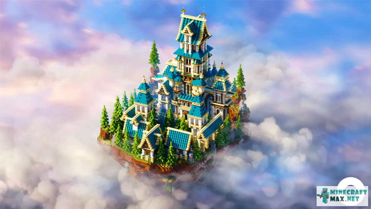 Blue Castle Hub | Download map for Minecraft: 1