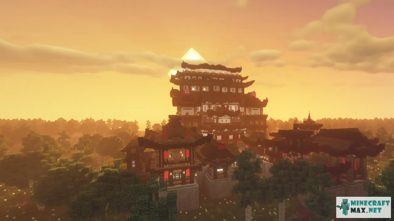 Medieval Japanese-themed Buildings | Download map for Minecraft: 1