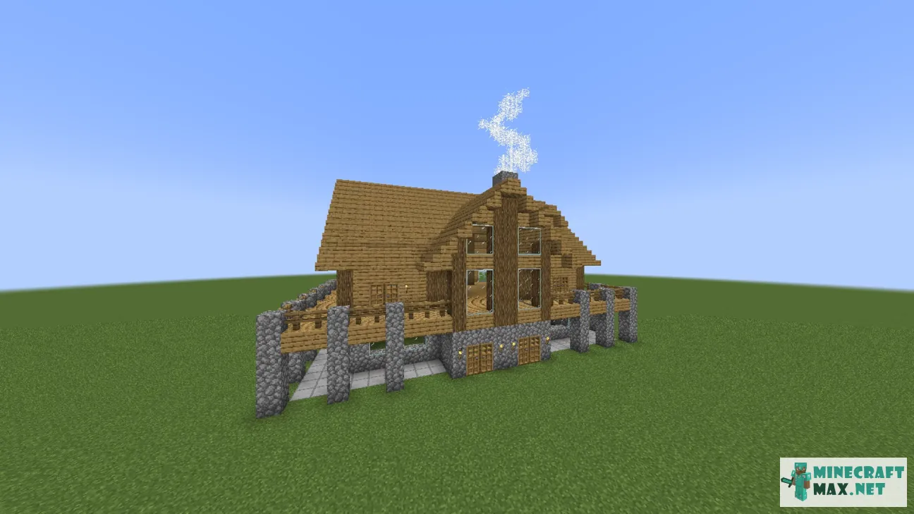 Big wooden house Minecraft Map