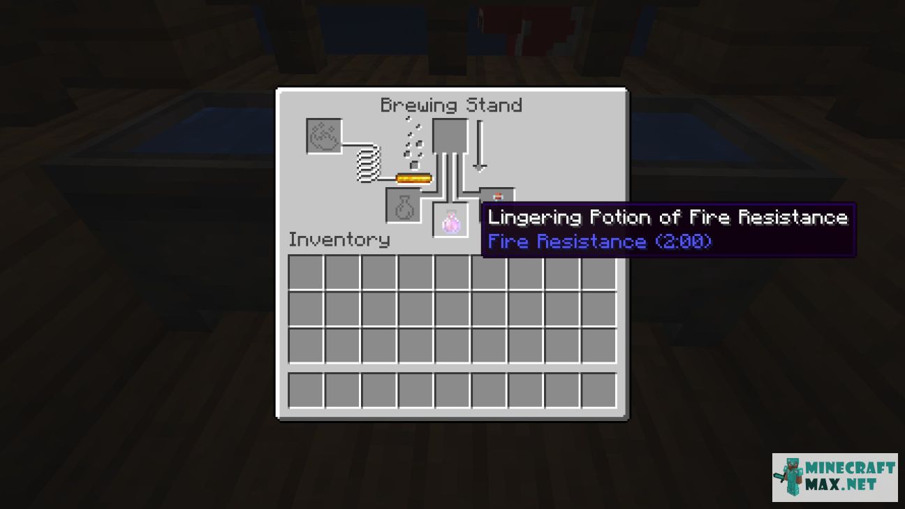 Lingering Potion of Fire Resistance (long) in Minecraft | Screenshot 1