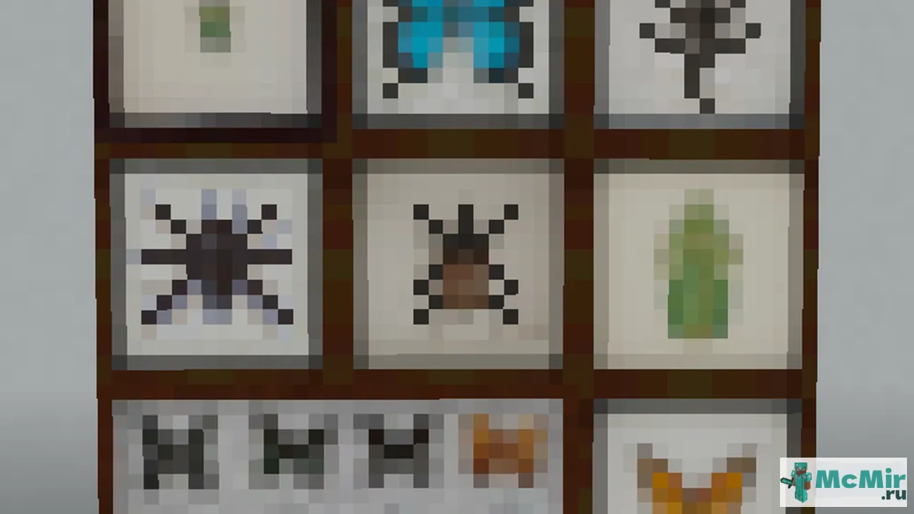 Текстура Картины с насекомыми в рамке | Скачать текстуру для Minecraft: 1