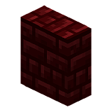 Vertical Red Nether Brick Slab in Minecraft