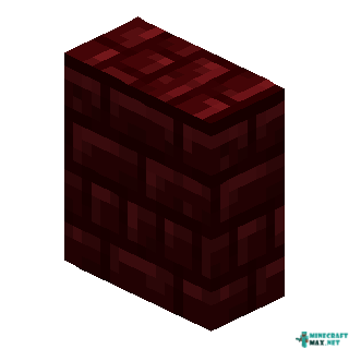 Vertical Red Nether Brick Slab in Minecraft