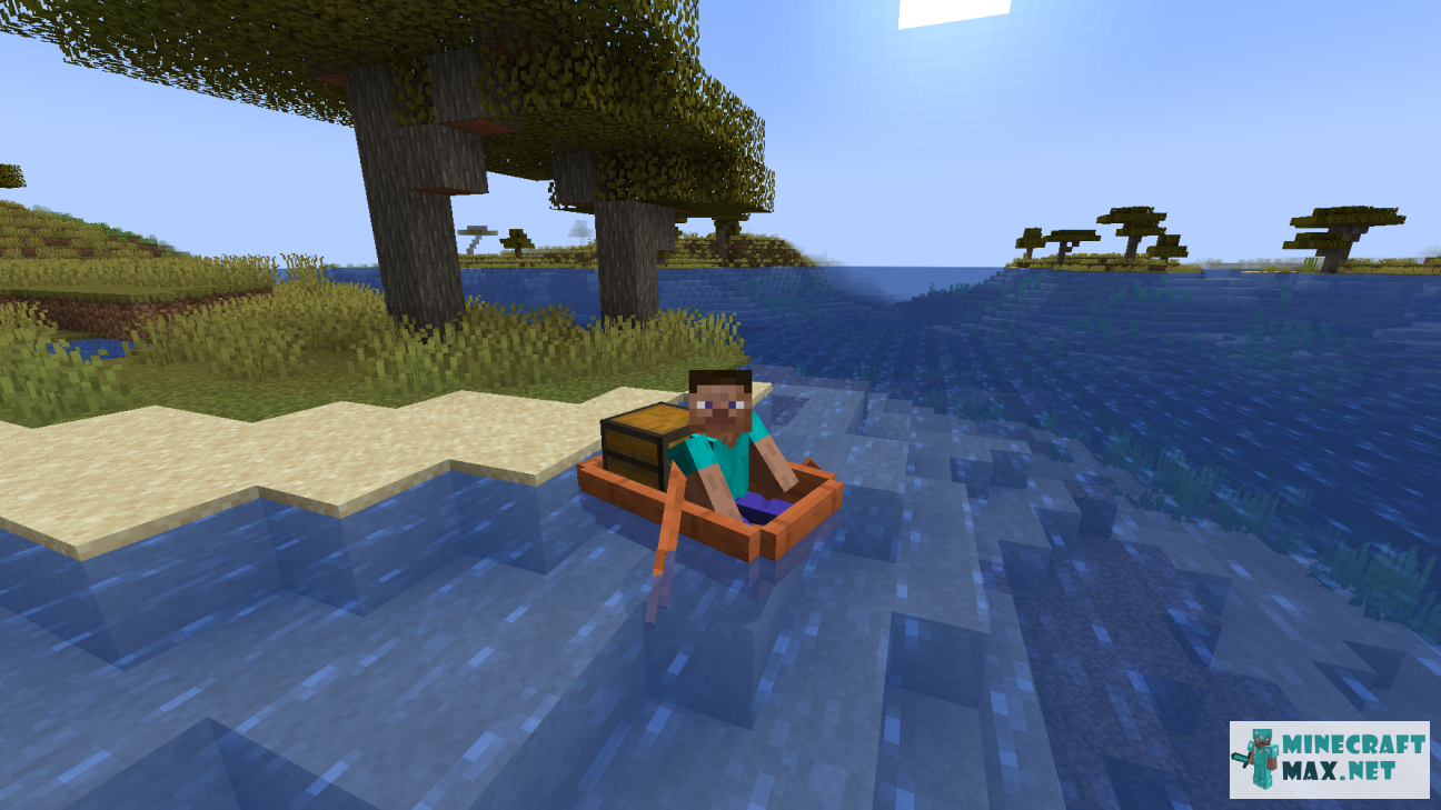 Acacia Boat with Chest in Minecraft | Screenshot 2