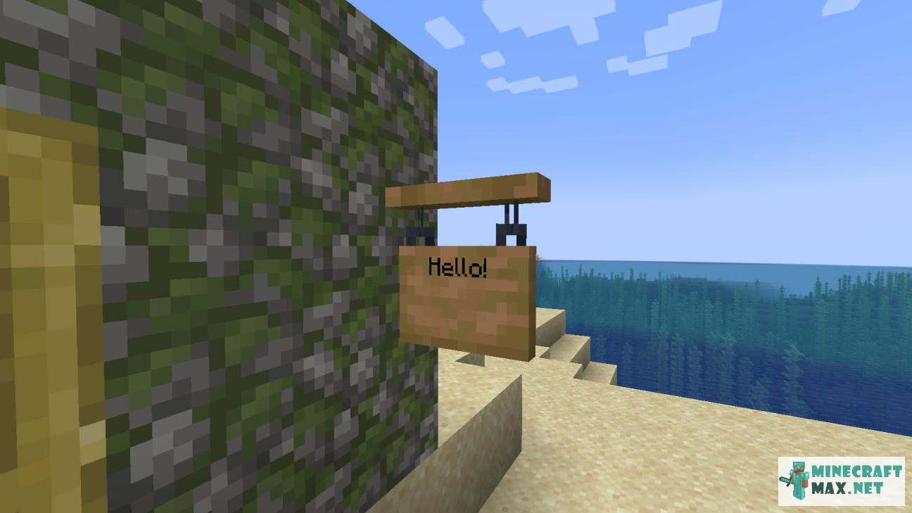 Jungle Hanging Sign in Minecraft | Screenshot 1