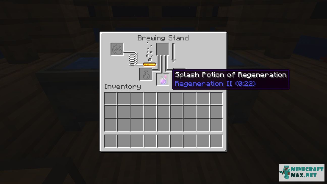 Splash Potion of Regeneration II in Minecraft | Screenshot 1