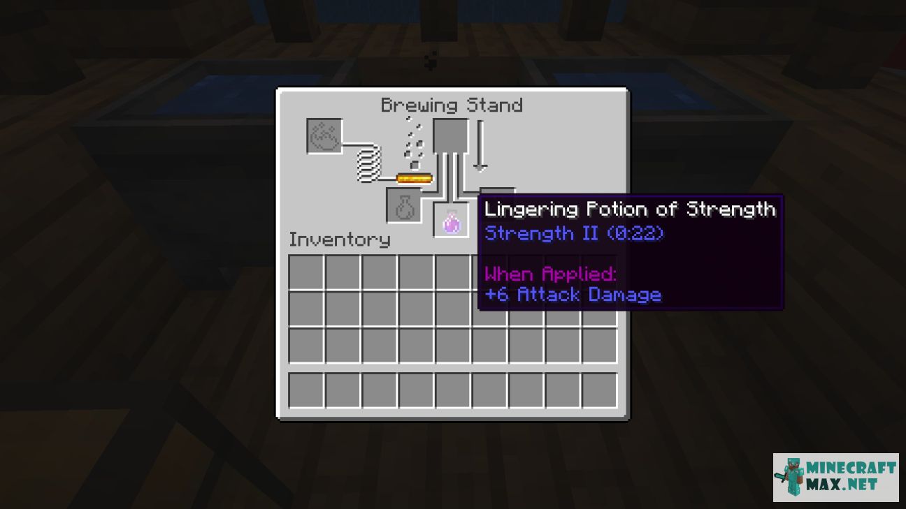 Lingering Potion of Strength II in Minecraft | Screenshot 1