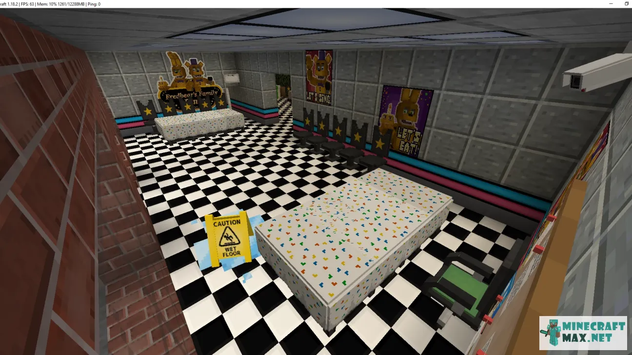 Five nights at Freddy's mod fredbears map in bedrock Minecraft Map