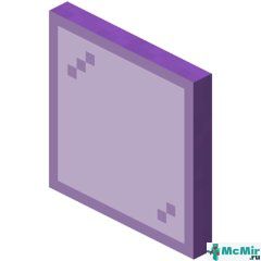 Фиолетовая стеклянная панель в Майнкрафте