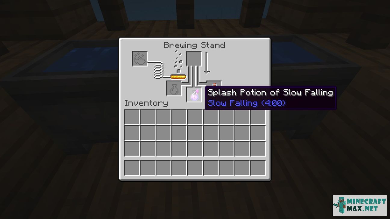 Splash Potion of Slow Falling (long) in Minecraft | Screenshot 1