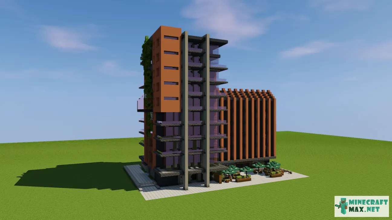 Mid-rise Modern Apartment Building | Download map for Minecraft: 1