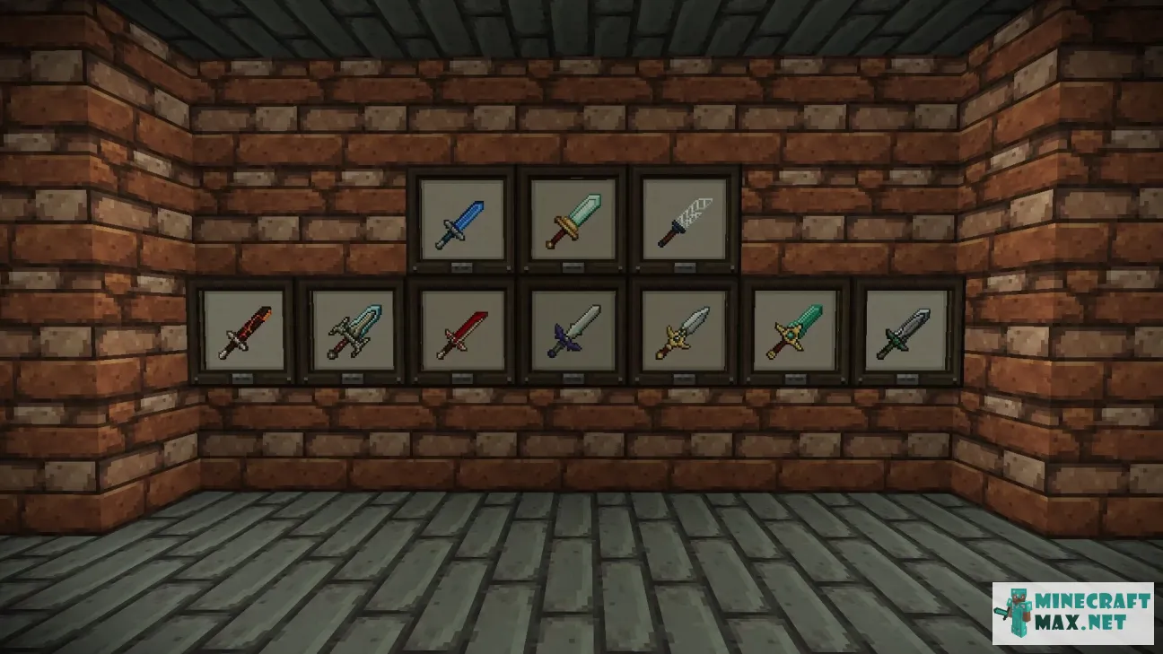Minecraft but there are more custom swords | Lejupielādējiet modifikāciju Minecraft: 1