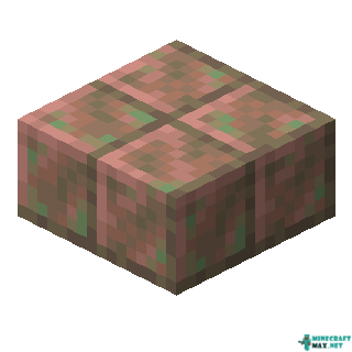 Waxed Exposed Cut Copper Slab in Minecraft