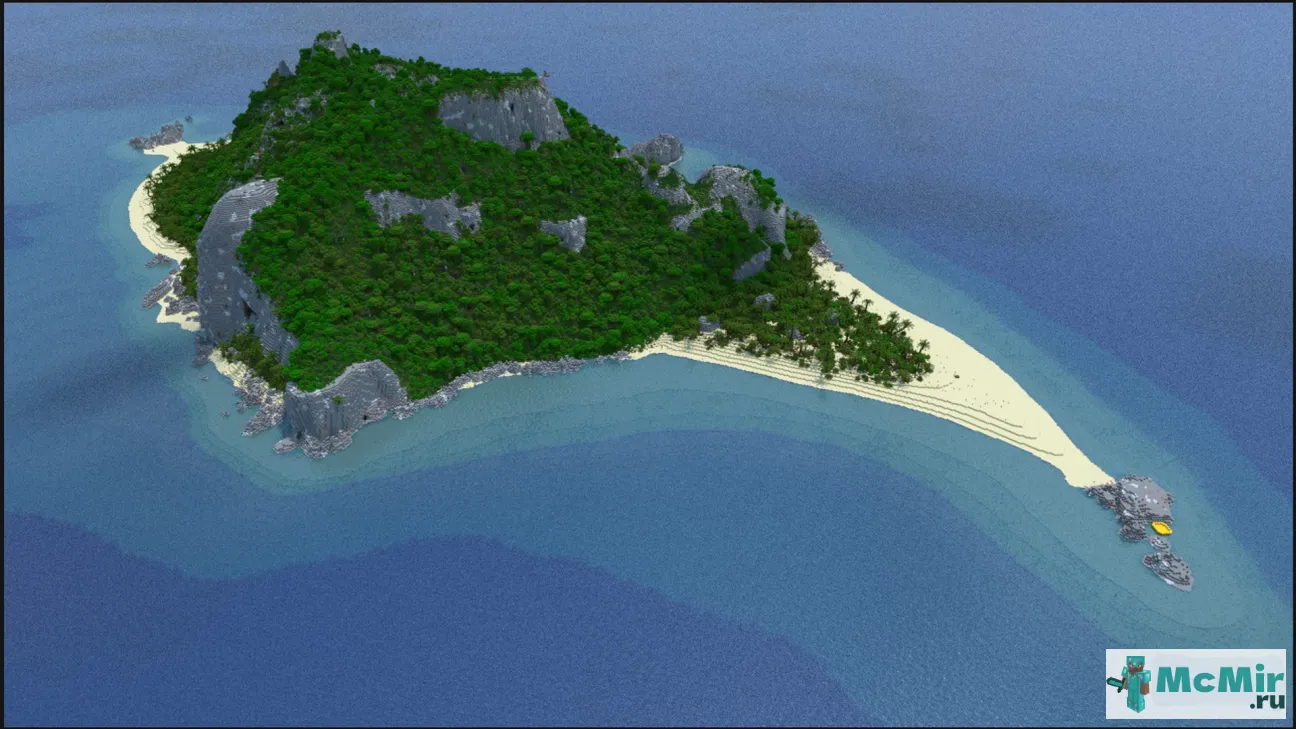 Карта Прилив на острове | Скачать карту Майнкрафт: 1