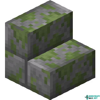 Mossy Stone Brick Stairs in Minecraft