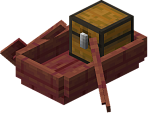 Как сделать мангровую грузовую лодку в Minecraft