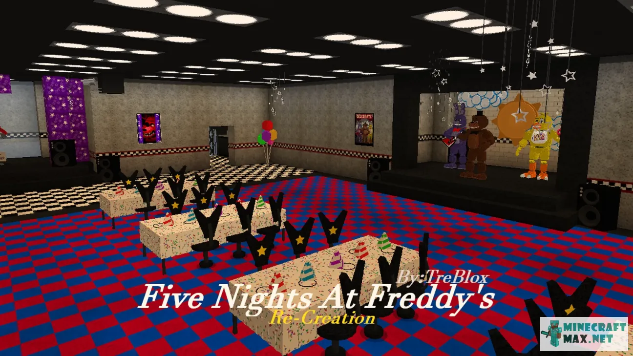 Five Nights At Freddy's Re-Creation | Download map for Minecraft: 1