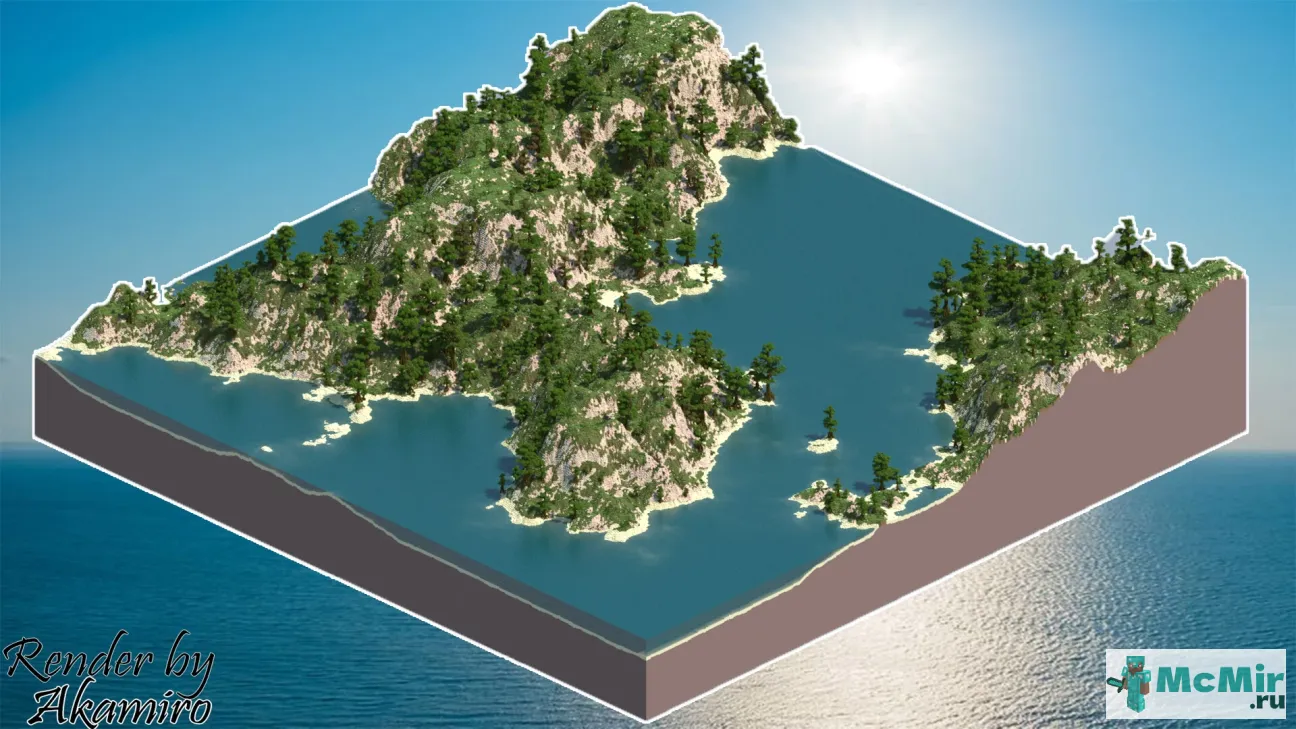 Карта Горный остров | Скачать карту Майнкрафт: 1