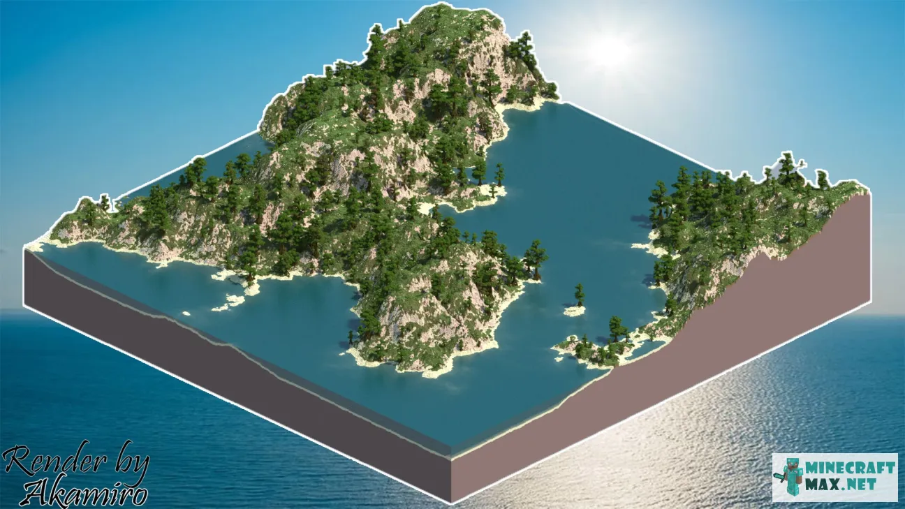 1000 | Custom Map | Mountain Island | Download map for Minecraft: 1