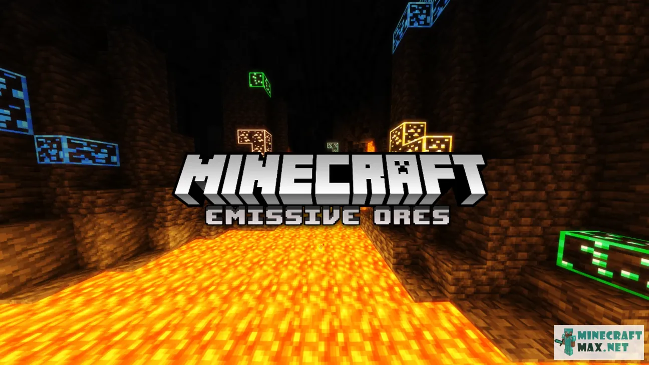 Emissive Ore Borders 1.18 | Download texture for Minecraft: 1
