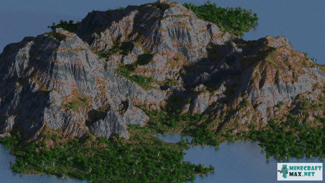 Custom forest island 1k x 1k worldpainter map | Download map for Minecraft: 1