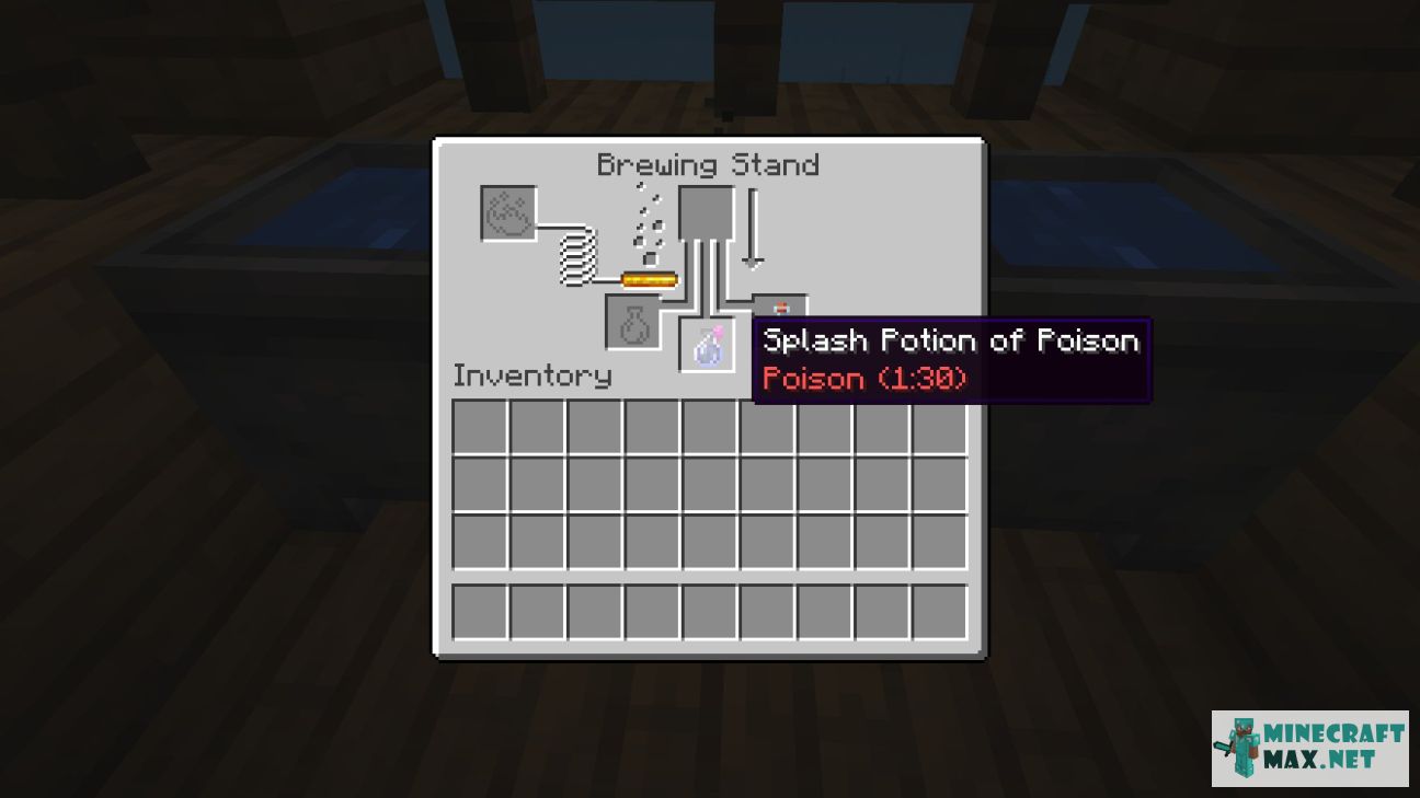 Splash Potion of Poison (long) in Minecraft | Screenshot 1