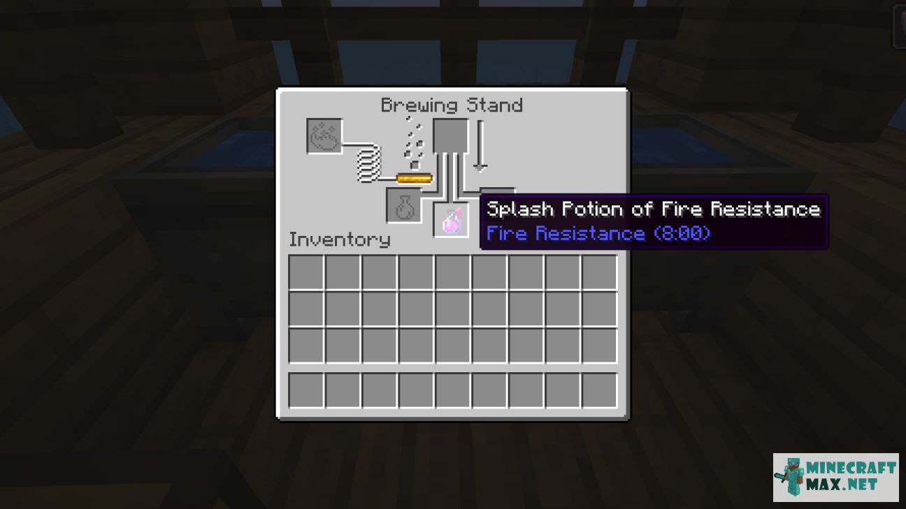 Splash Potion of Fire Resistance (long) in Minecraft | Screenshot 1