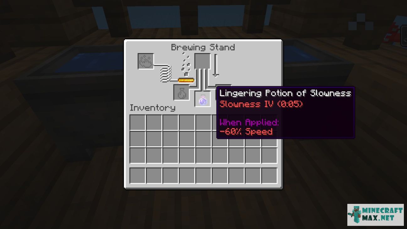 Lingering Potion of Slowness II in Minecraft | Screenshot 1