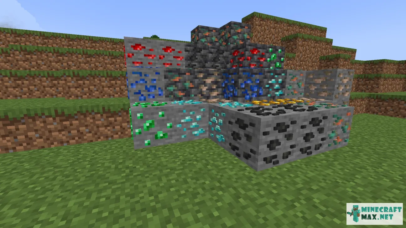 3D Ores | Download texture for Minecraft: 1