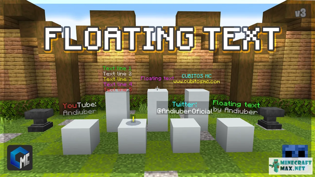 Floating text | Lejupielādējiet modifikāciju Minecraft: 1