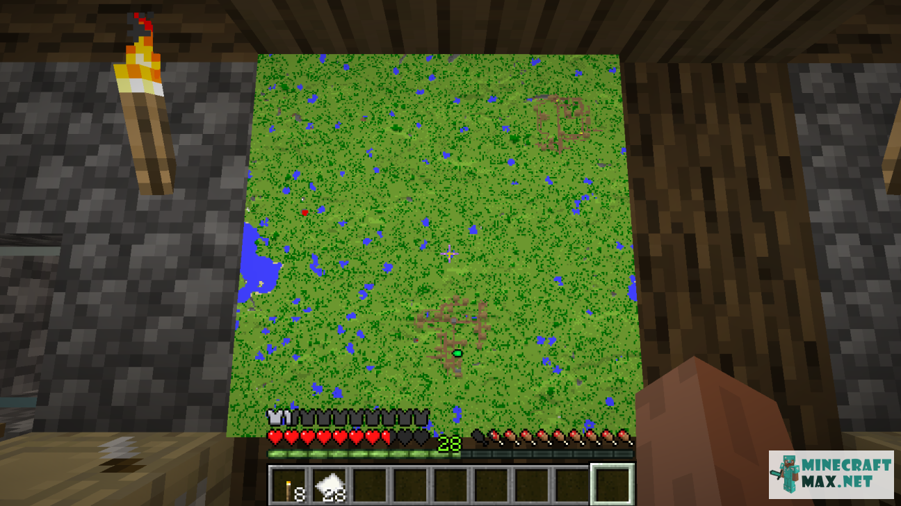 Quests Make a map of the area and put it in 4 frames for Minecraft | Screenshot 3